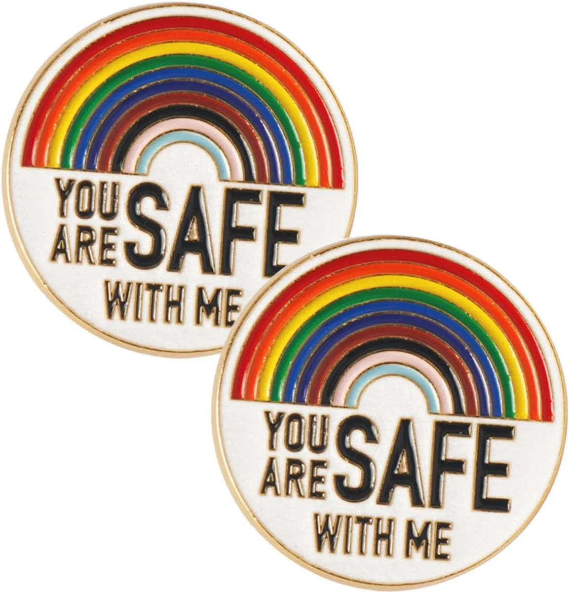 Homoyoyo Metal Rainbow Enamel Pins Brooch Pins for Women Pride Lapel Brooch Decorative