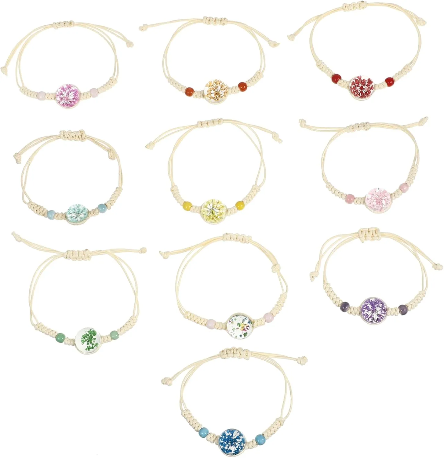 KESYOO 10Pcs Woven Wristbands Ethnic Style Hand Jewelry Bracelets for Women Unique present for Fashion Lovers Chic Accessory Occasion