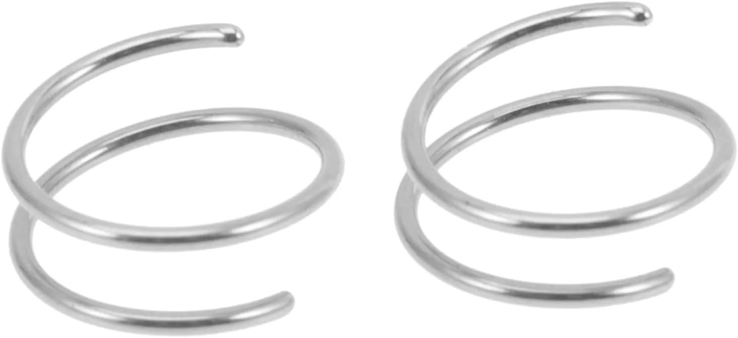 KESYOO 2Pcs Stainless Steel Spiral Nose Rings for Women Durable Skin Friendly Nose Jewelry Hoops present for Christmas Birthdays Anniversaries Stylish Design