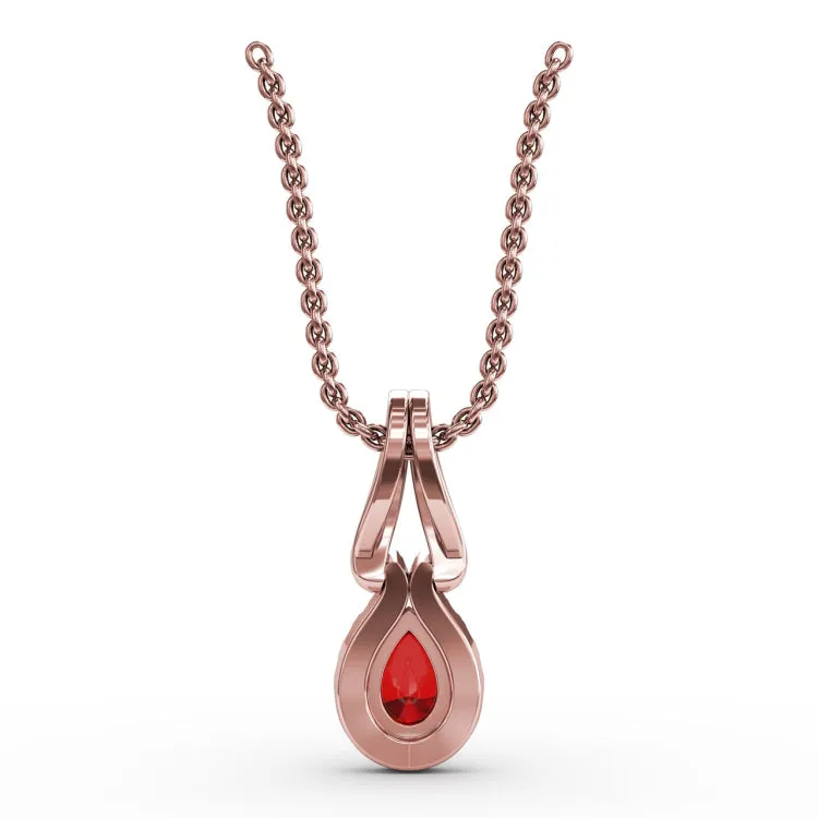 Make A Statement Ruby and Diamond Pendant