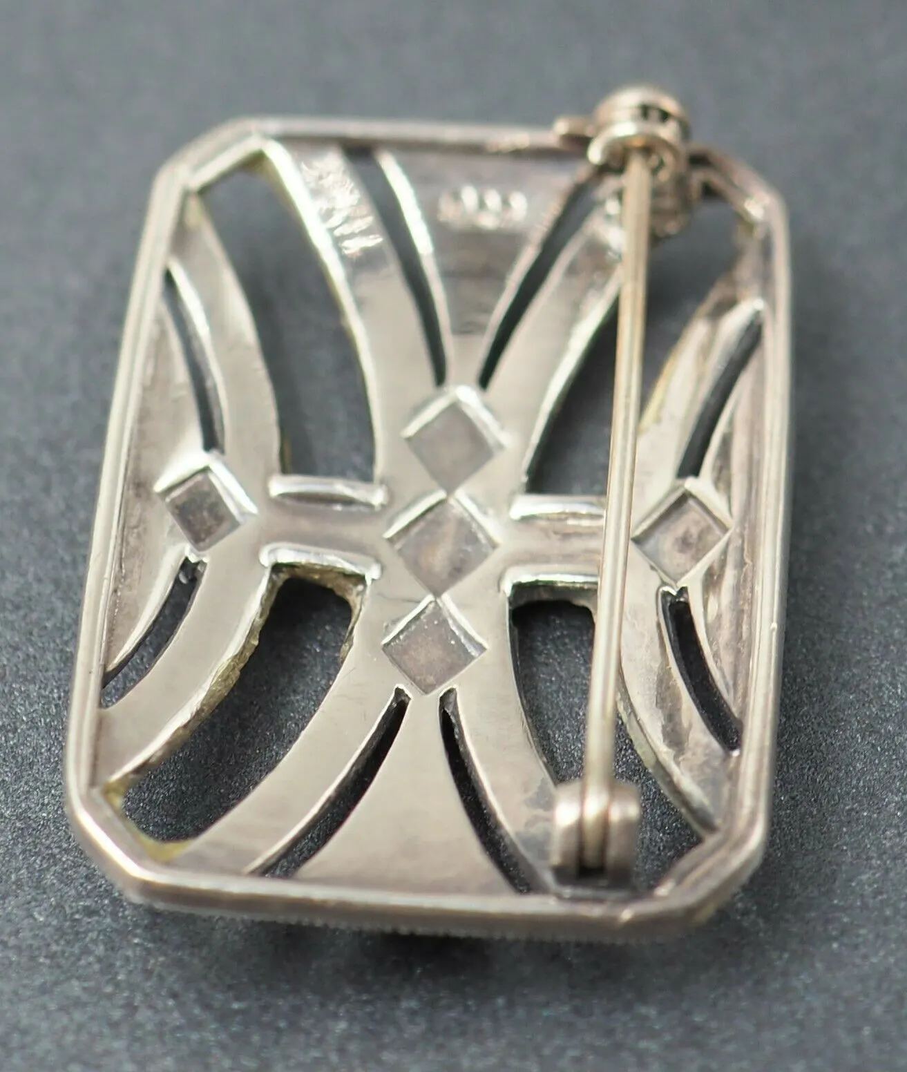 Marcasite 925 Sterling Silver Brooch