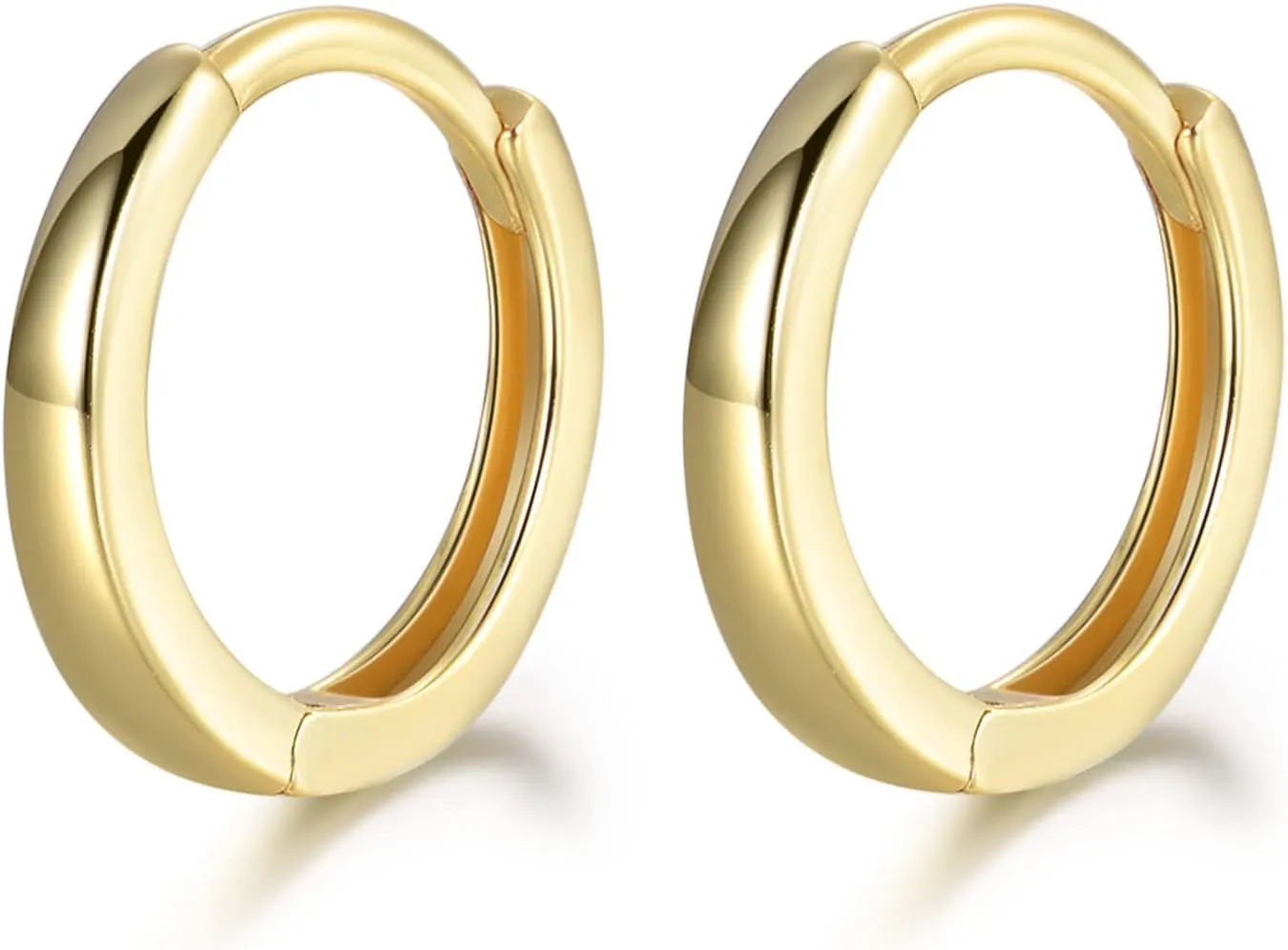 MASOP VOGU Silver Hoop Earrings for Women 925 Sterling Silver Post Small Huggie Hoop Earrings Cartilage Hoop Earrings Hypoallergenic Mens Earrings Piercing Jewelry