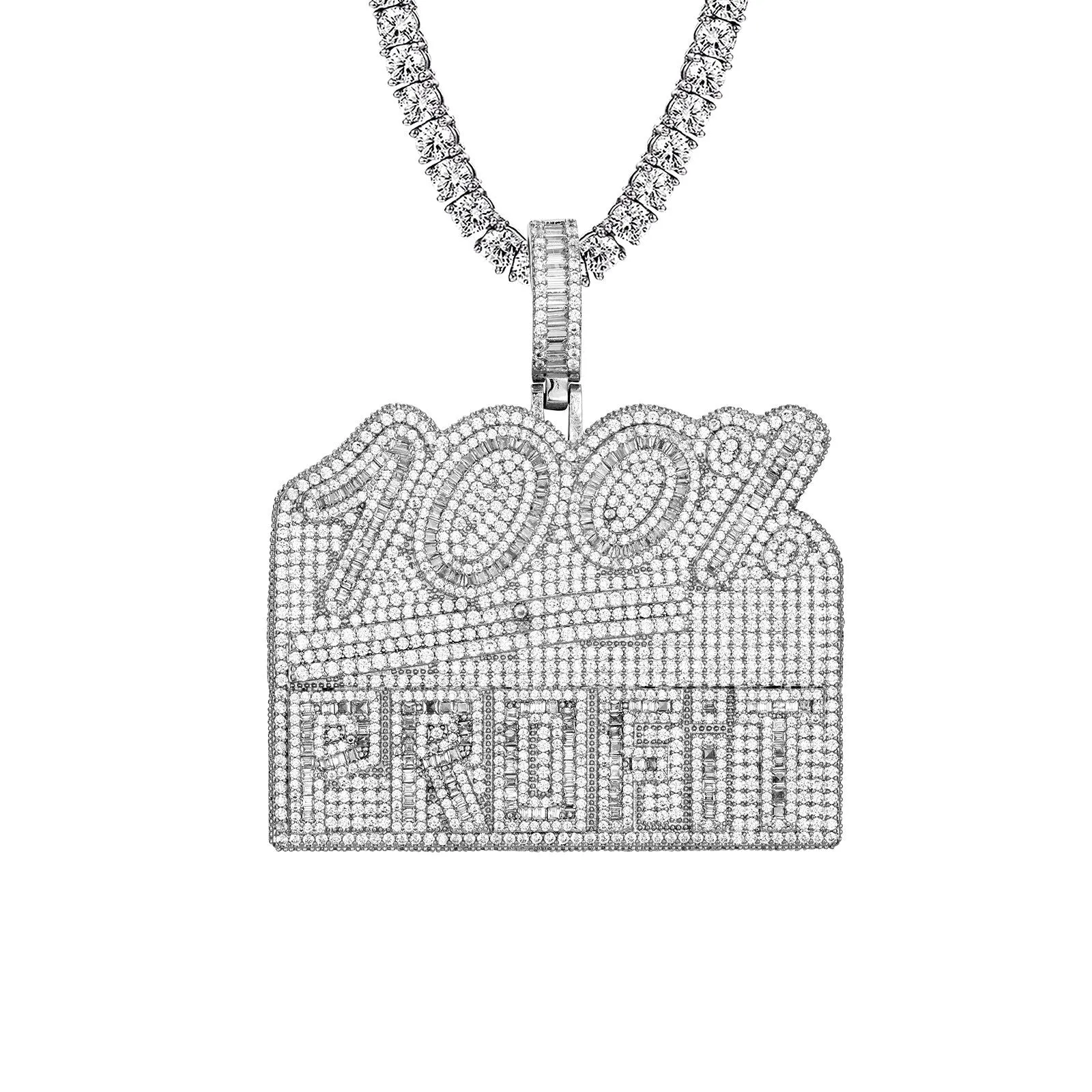 Mens 100% Profit Micro Pave Iced Out Custom Hip Hop Pendant