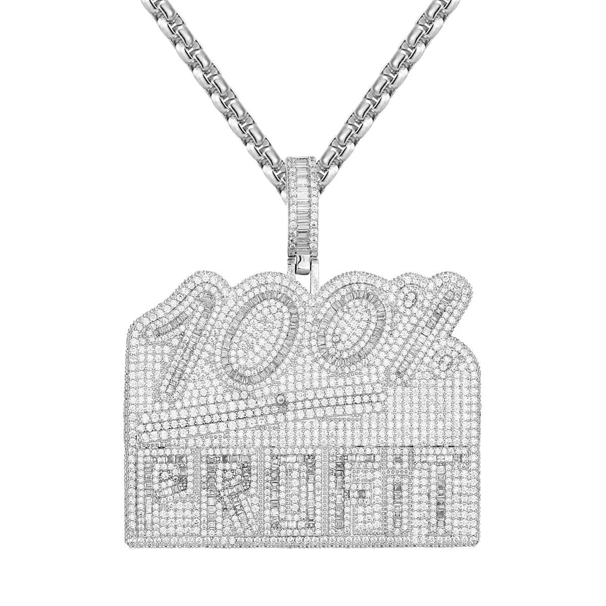 Mens 100% Profit Micro Pave Iced Out Custom Hip Hop Pendant