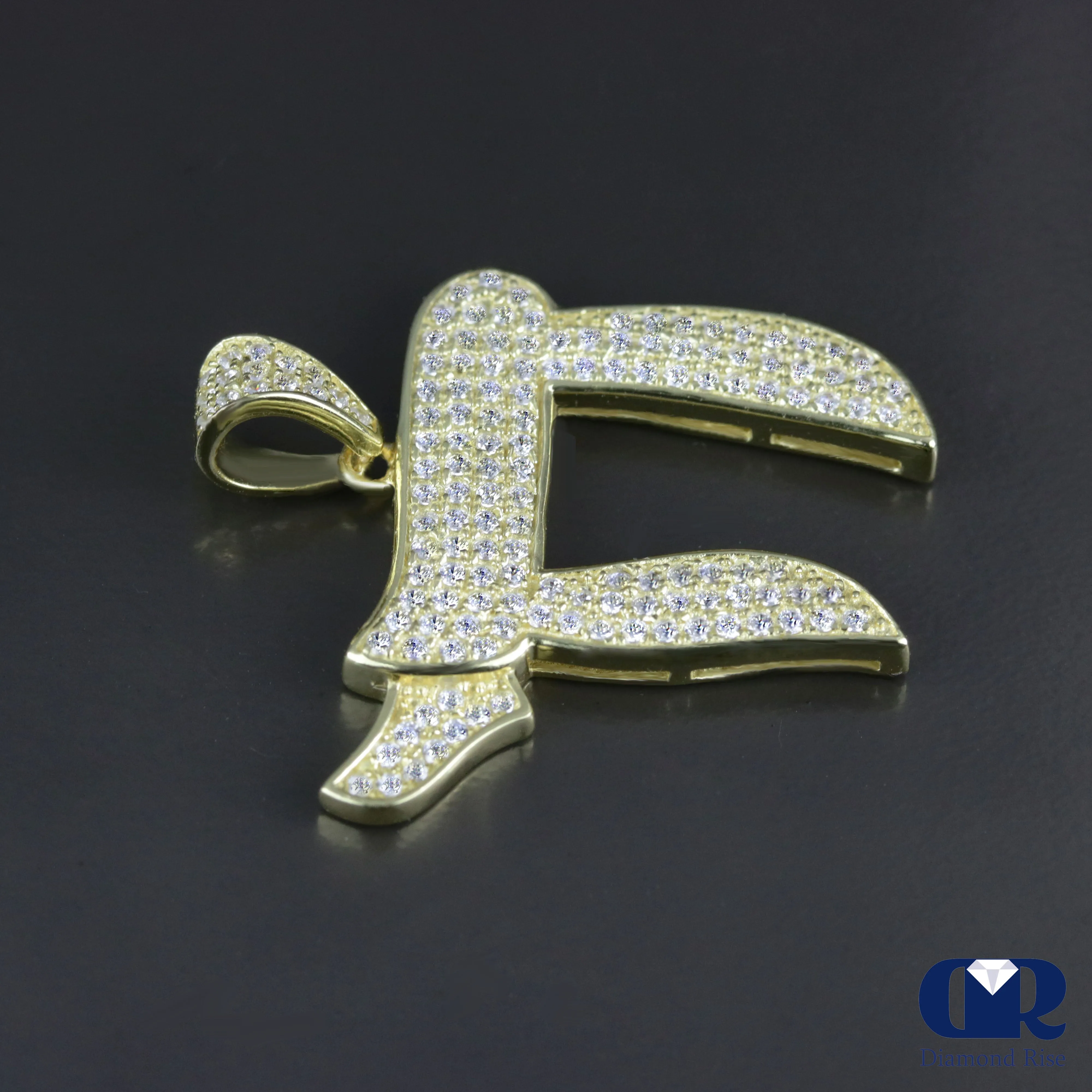 Men's Chai Diamond Pendant In 14K Yellow Gold