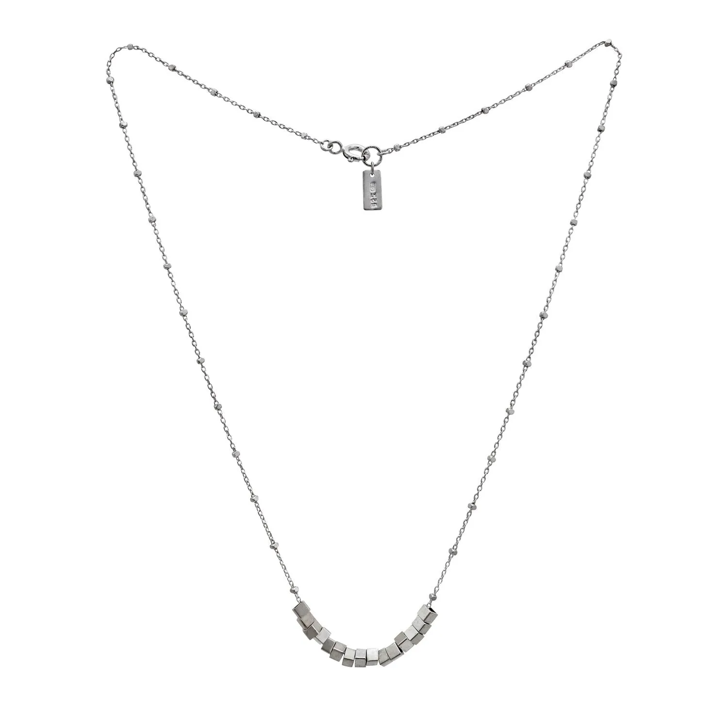 Metropolis Cubes Necklace Silver