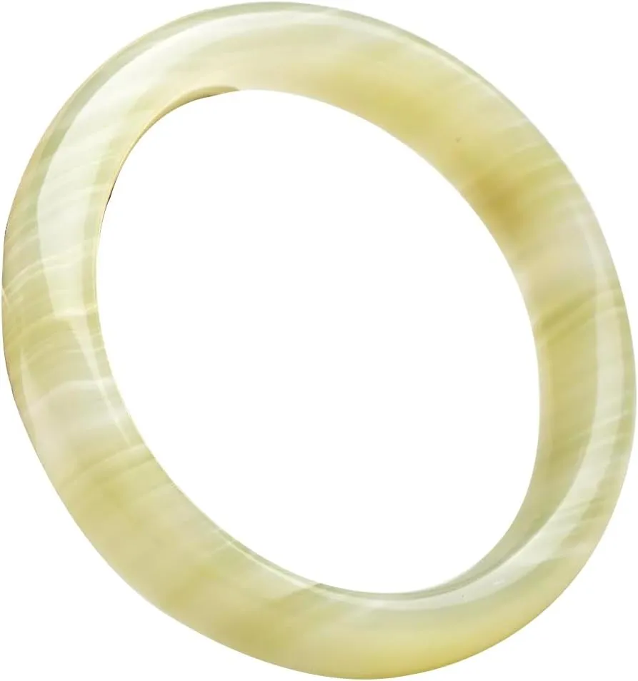 Natural Afghan Yellow Green Bangle 58-62mm Fengshui Jade bracelet For Women Genuine