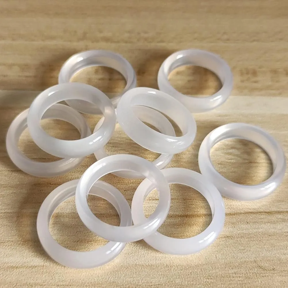 Natural Agate Jade Rings Eternity Stackable Chinese Jade Band Ring for Women for Teen Birthstone