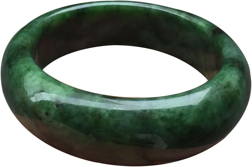 Natural Hotan Jasper Spinach Green Bangle 58-62mm Fengshui Fashion Jade bracelet For Women Genuine