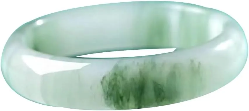 Natural Tianshan Cui Ice Seed Floating Flower Bangle 58-62mm Fengshui Jade bracelet For Women Genuine