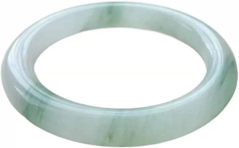 Natural Tianshan Cui Round Strip Bangle 58-62mm Fengshui Fashion Jade bracelet For Women Genuine 1