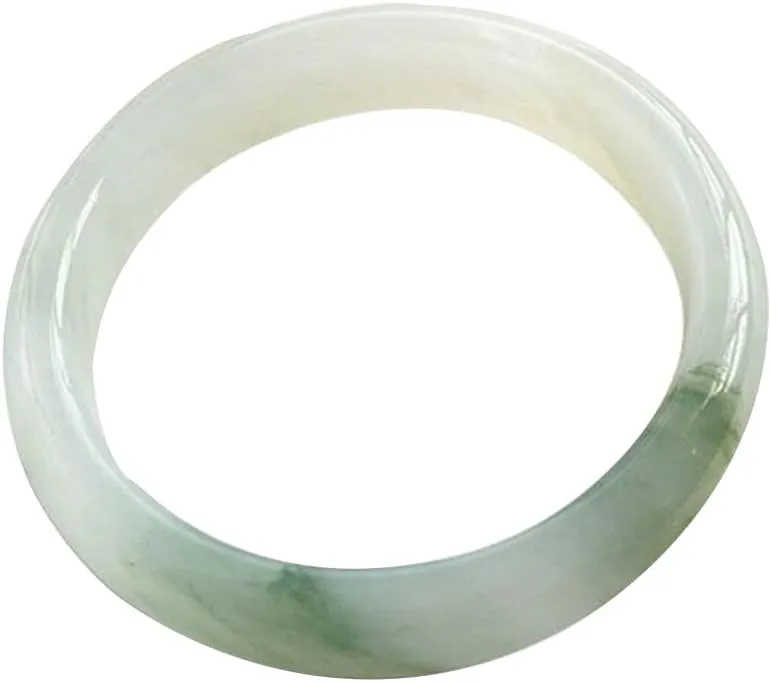 Natural Tianshan Cui Round Strip Bangle 58-62mm Fengshui Fashion Jade bracelet For Women Genuine