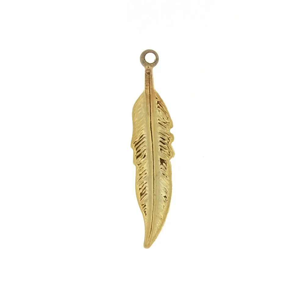 NATURE FEATHER 1 INCH BASE CHARM (12)