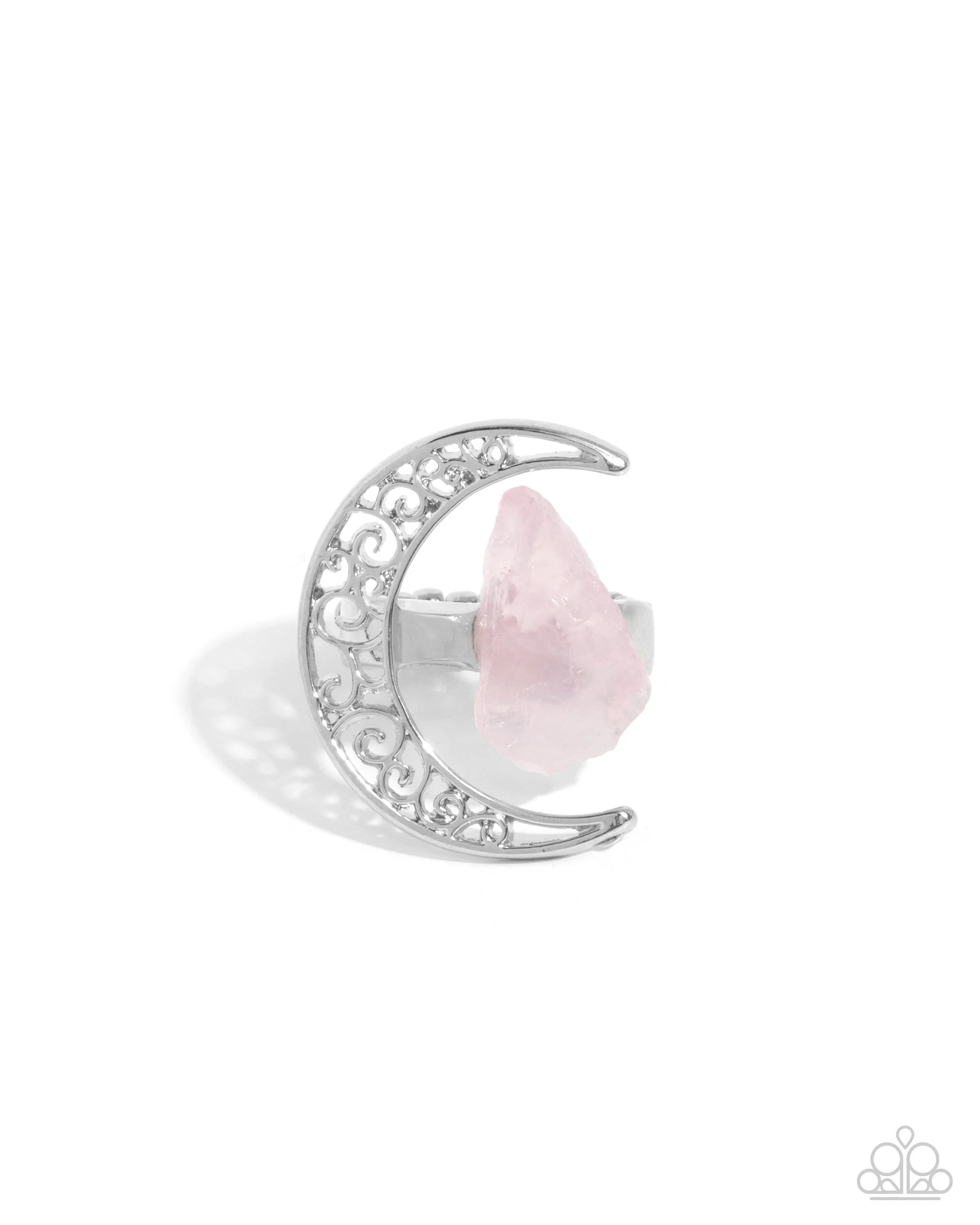 Necklaces Crescent Charm - Pink SET