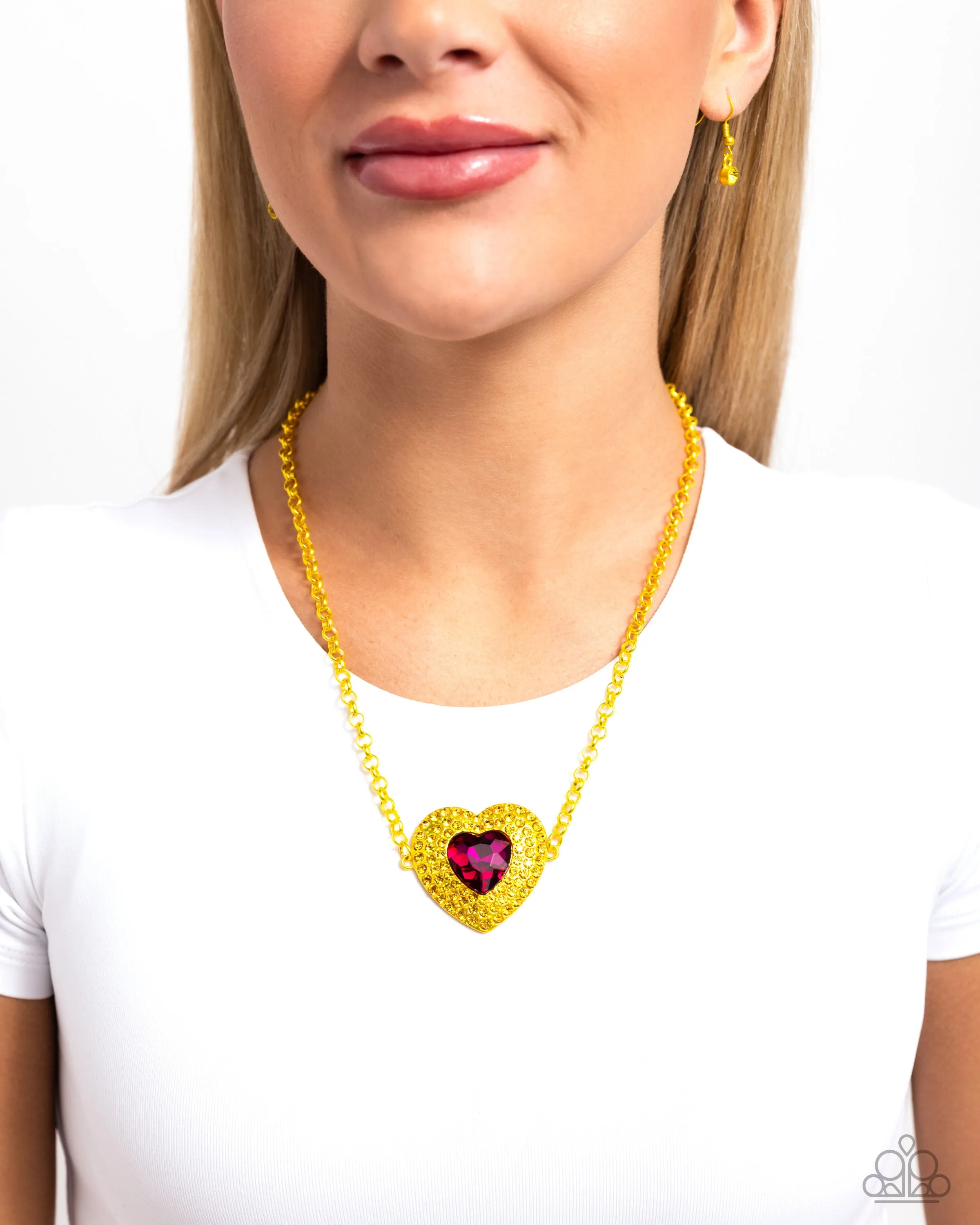 Necklaces Locket Leisure - Yellow VDAY N046