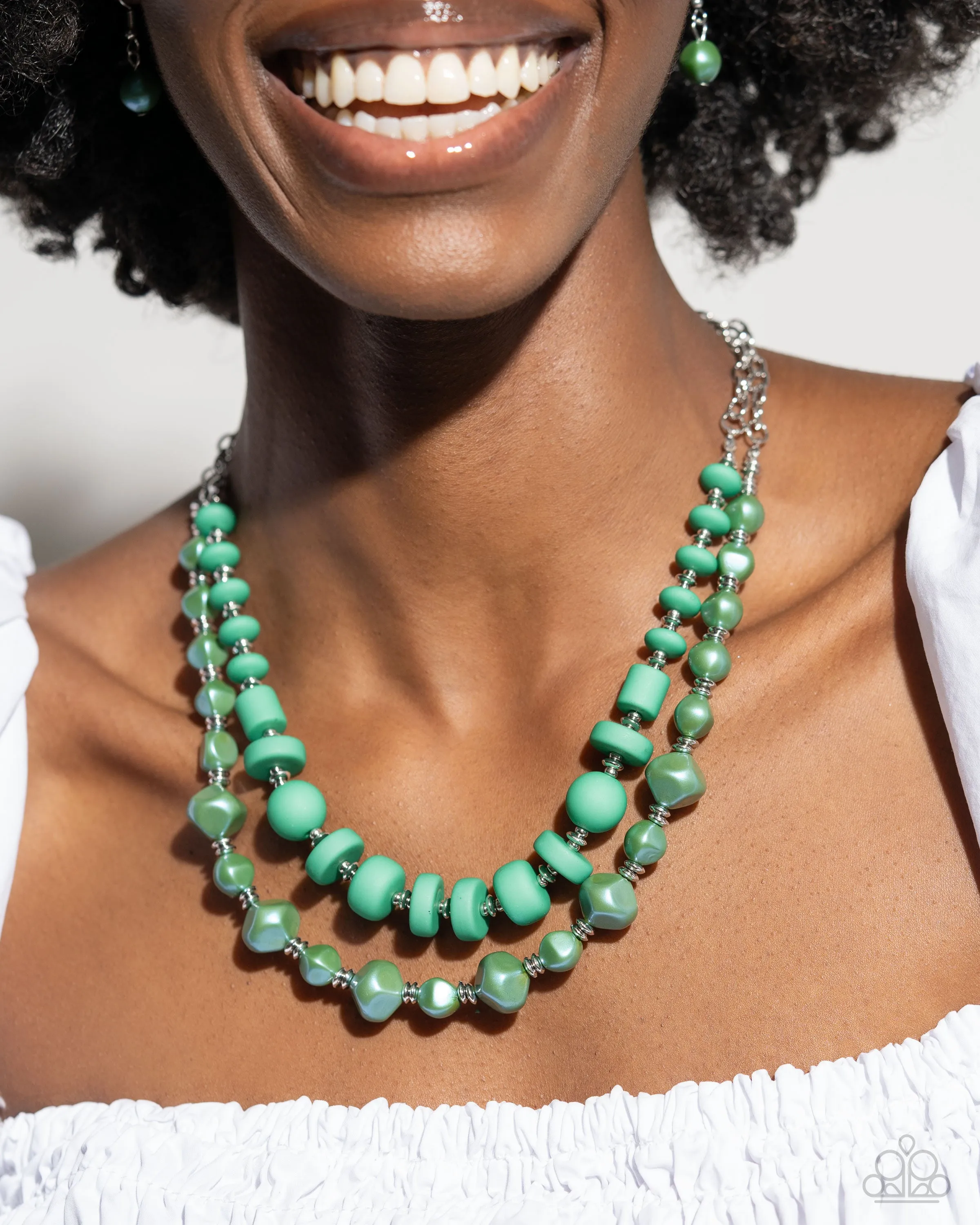 Necklaces Shape Shifting Sense - Green SET74