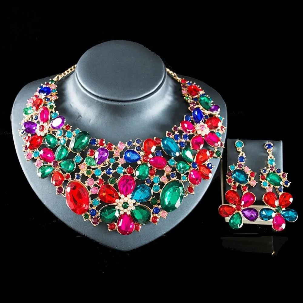 New Costume Women Trendy Bridal Jewelry Set