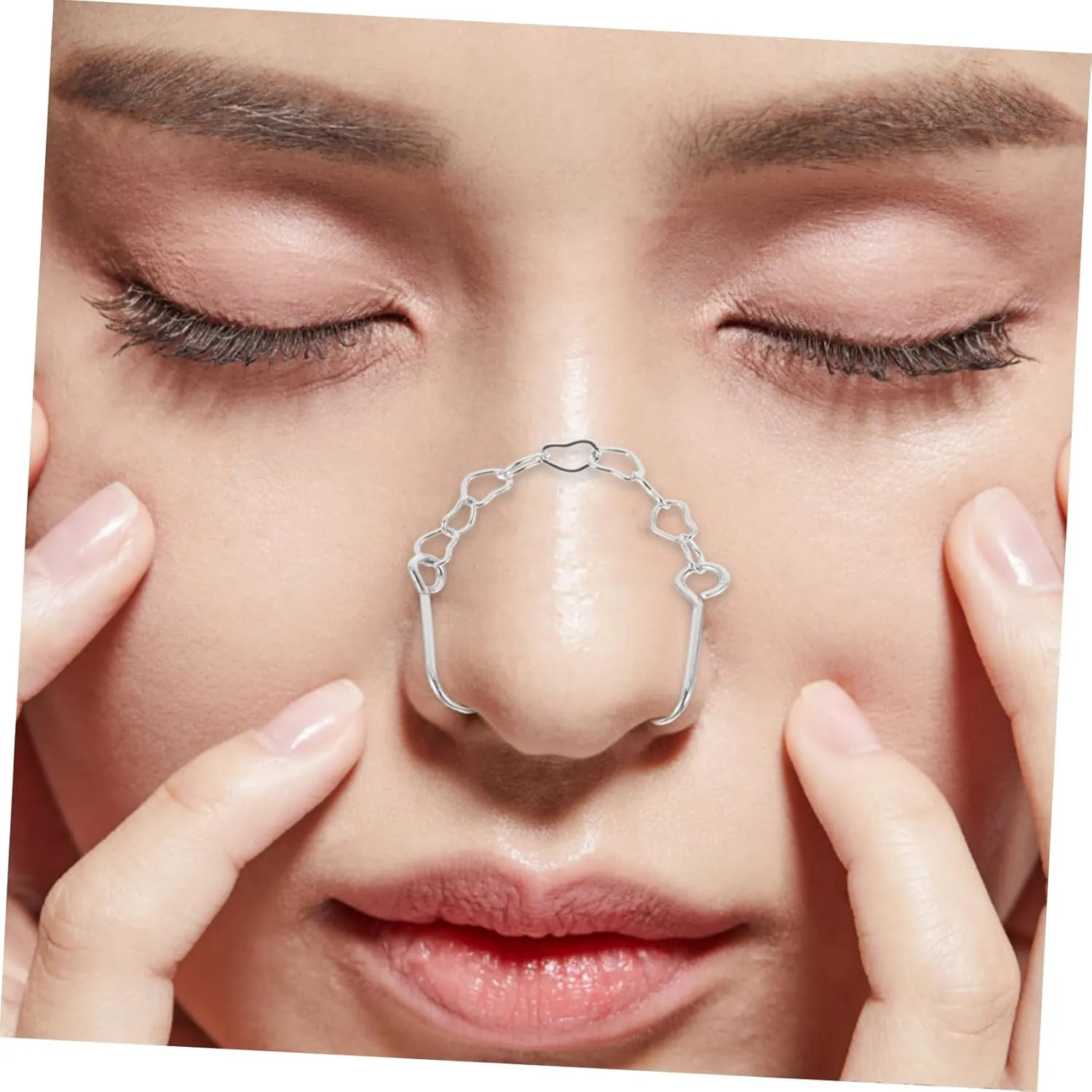 Non Piercing Nose Rings Adjustable Decorative Heart Nose Jewelry for Women Comfortable Creative Design