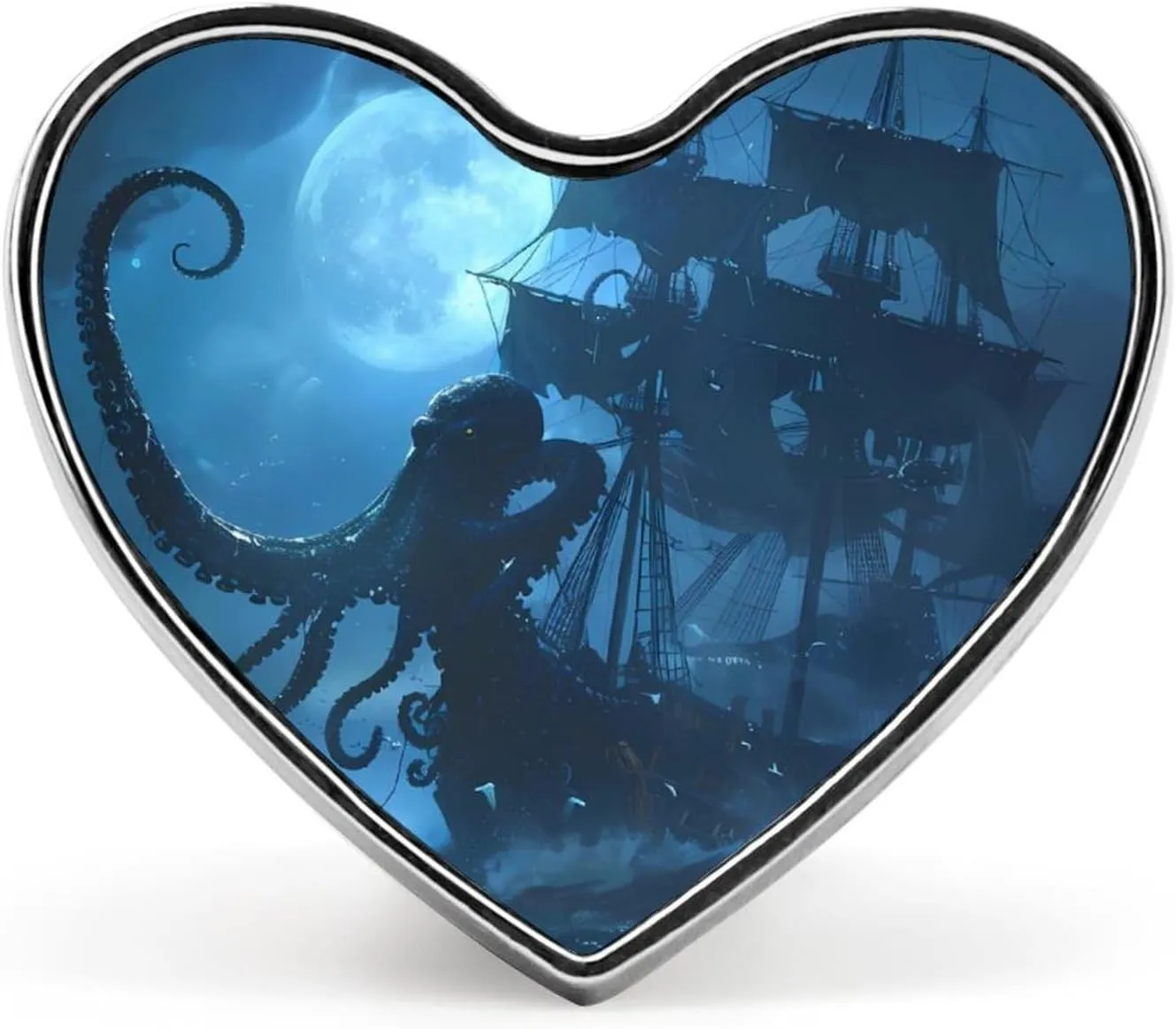 Octopus Ship Heart Pins Lapel Pins Enamel Brooches for Wedding Party Costume Accessory