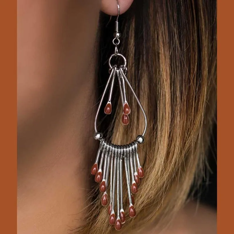 Painted Pony Brown Earrings