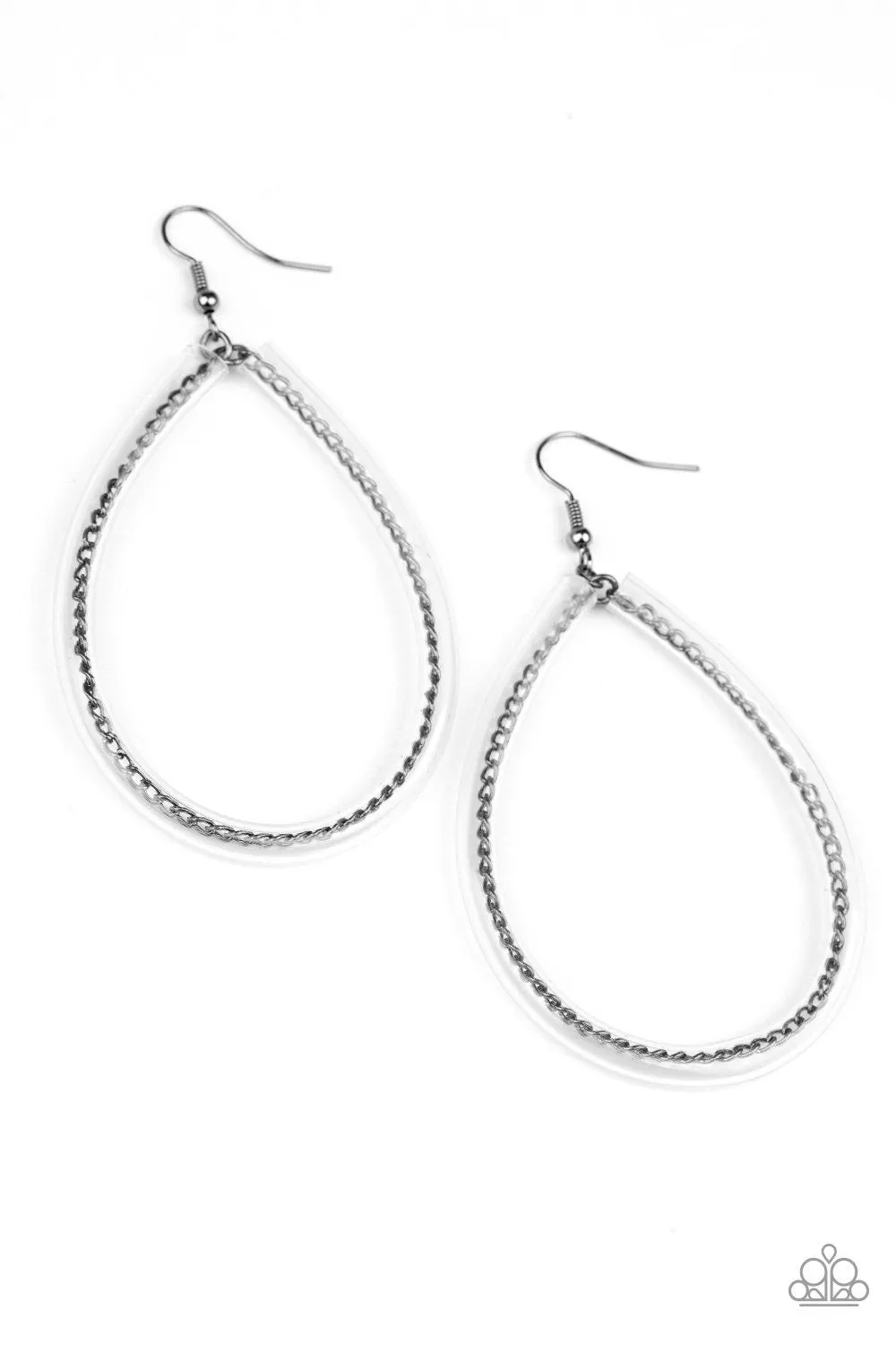 Paparazzi Accessories - Just ENCASE You Missed It #E358 Bin - Black Earrings