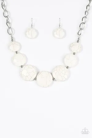Paparazzi Necklace ~ Bedrock Betty - White