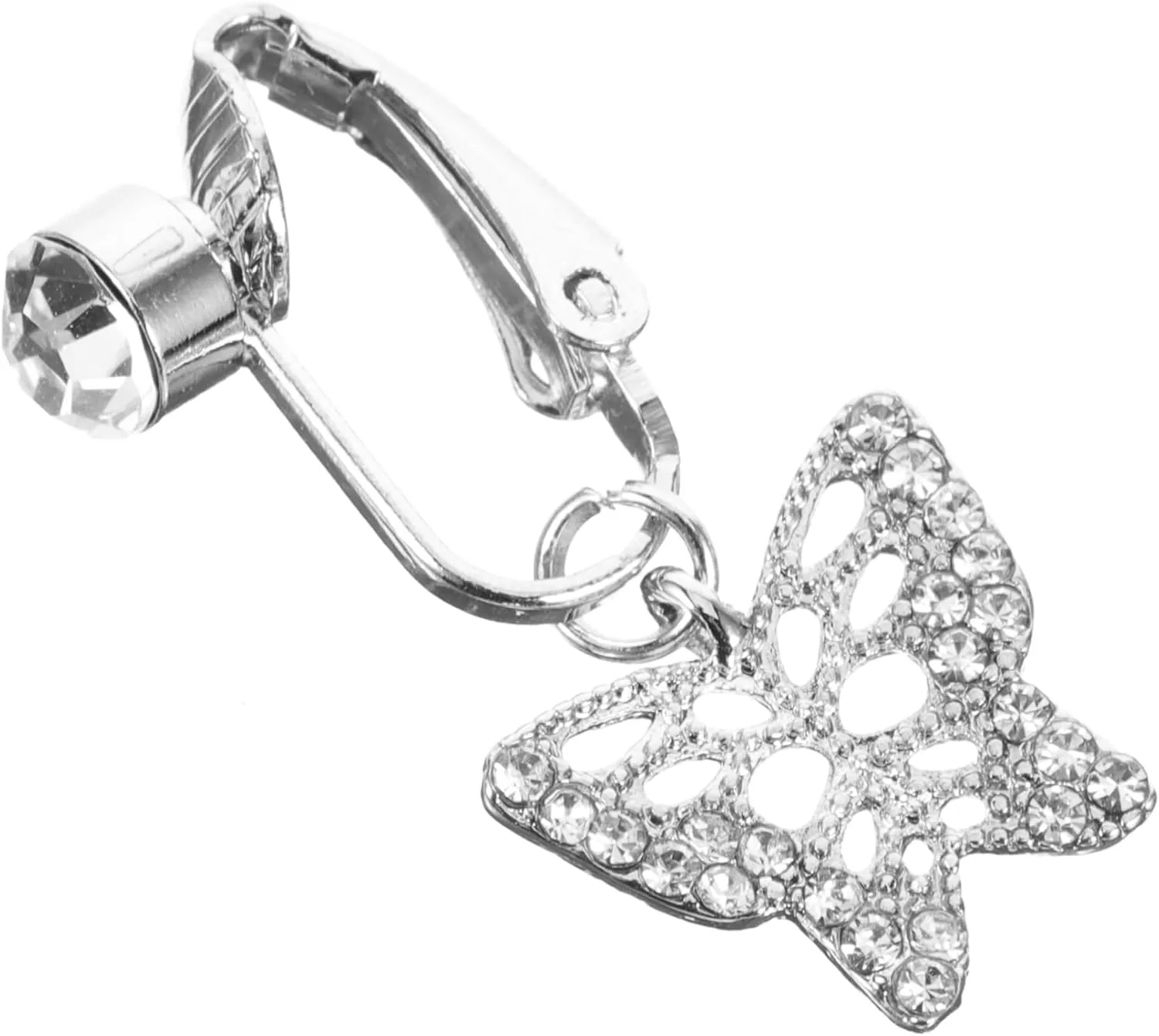 PartyKindom Clip Belly Ring for Women Fake Navel Ring Non Piercing Jewelry Fashionable