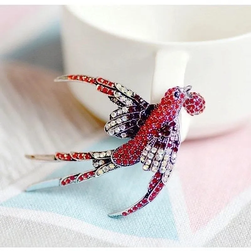 Pastoral Pin Animal Alloy Rhinestone Unisex Brooches 1 Piece