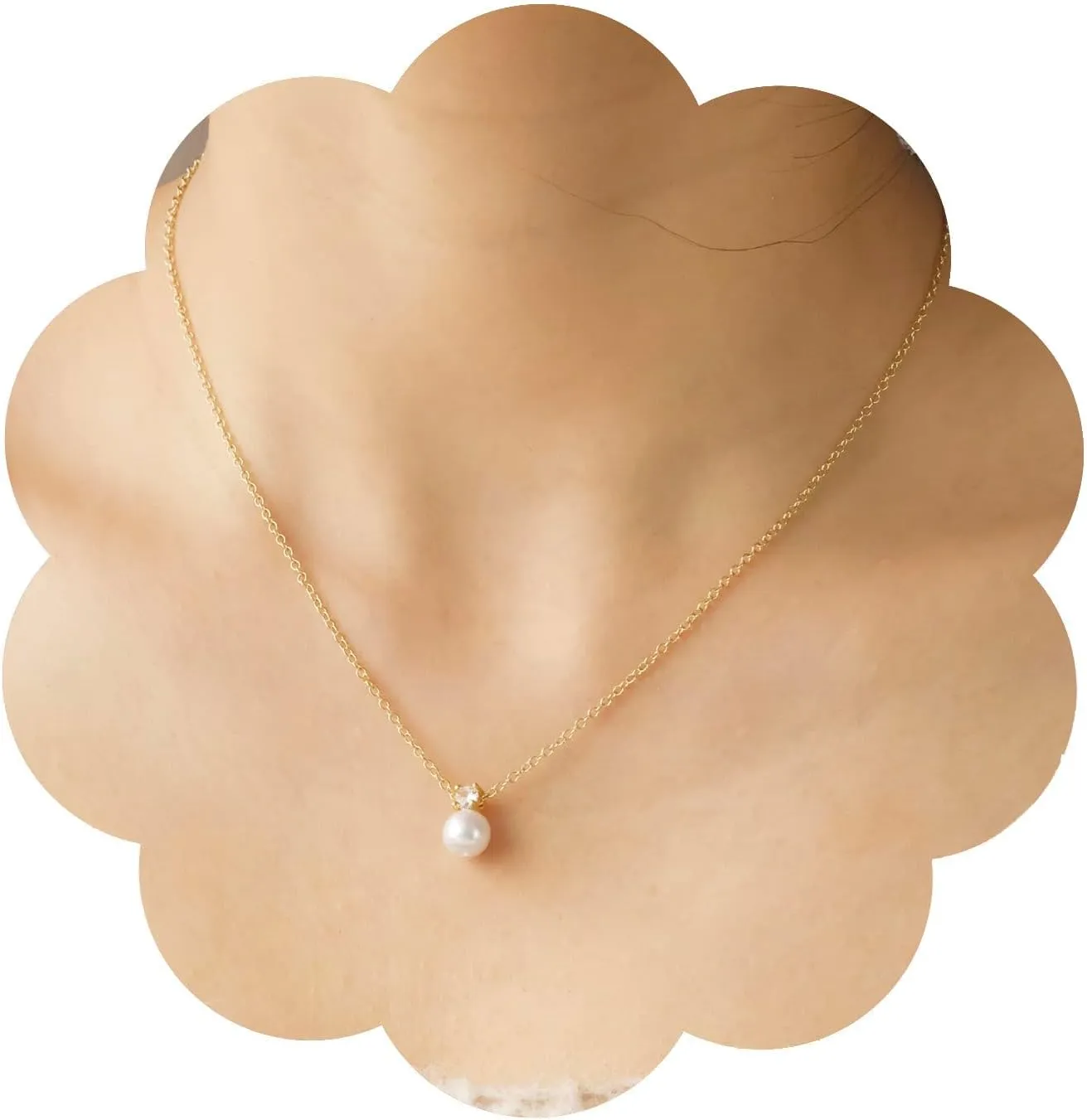 Pearl jewelry for women, Pearl necklaces for women, Pearls chokers necklaces for women, Collar de perlas para mujer, Wedding necklace, Single pearl necklace, Dainty pearl necklace