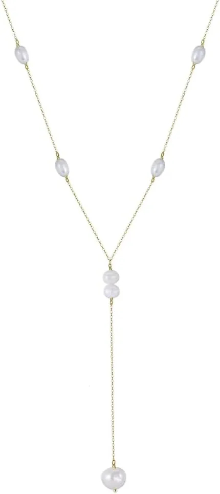 Pearl necklaces for women Elegant 925 Sterling Silver Freshwater Pearl Necklace for Women Double Layered Pearls Choker Necklace Jewelry-T11