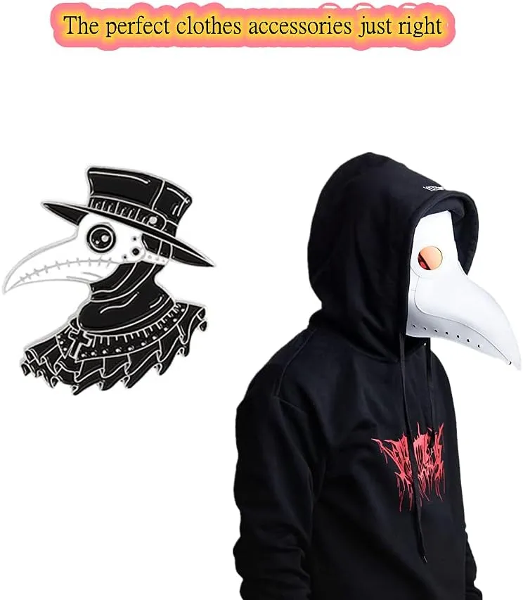 Plague Doctor Bulk Enamel Pins Set Anime Pins for Backpacks Aesthetic Gothic Punk Pins for Jackets Hats Clothes