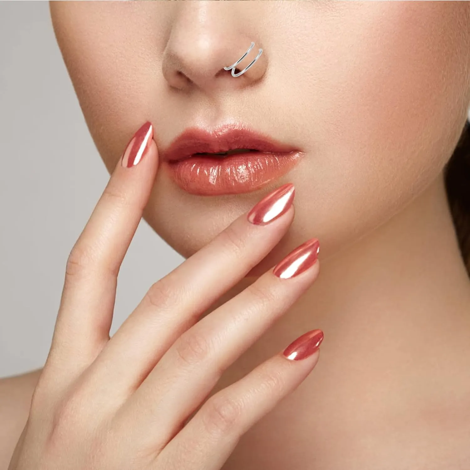 PRETYZOOM 6pcs Spring Nose Ring Nose Hoops Nose Jewelry for Women Nose Rings Nose Ring Hoops Fake Nose Ring Hoops