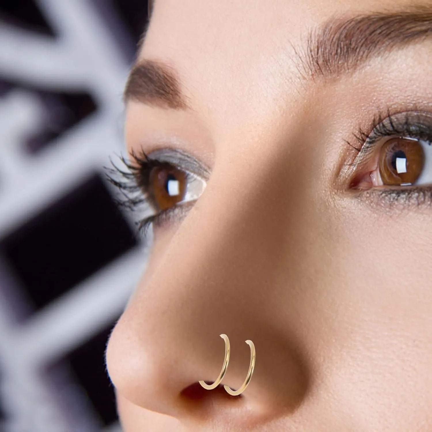 PRETYZOOM 6pcs Spring Nose Ring Nose Hoops Nose Jewelry for Women Nose Rings Nose Ring Hoops Fake Nose Ring Hoops