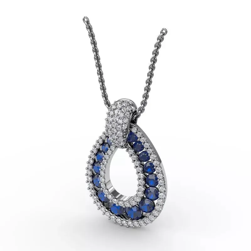 "Steal The Spotlight" Sapphire and Diamond Pendant