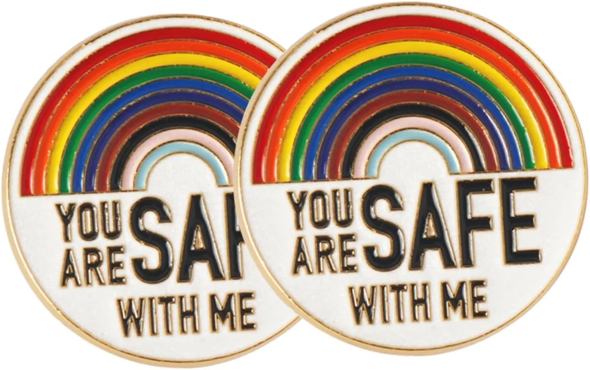Rainbow Letter Brooch Gold Pins Enamel Pins for Women Pride Lapel Brooch