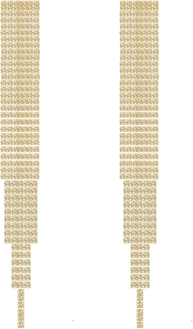 Rhinestone Long Tassel Earrings for Women Gold Silver Prom Earrings Crystal Chandelier Fringe Dangle Drop Earring Bridal Wedding Prom Dresses Jewelry 2025