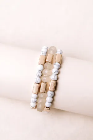 Serenity Beaded Bracelets in Marble