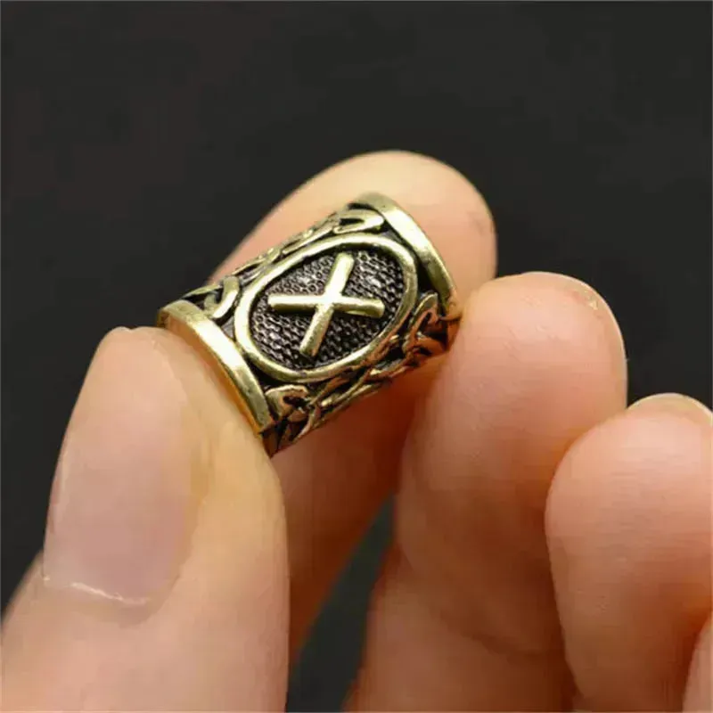 Set Of Viking Rune Bead Bracelets Gothic Bracelets