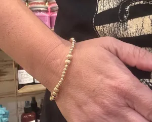 Single Beaded Gold Bracelet