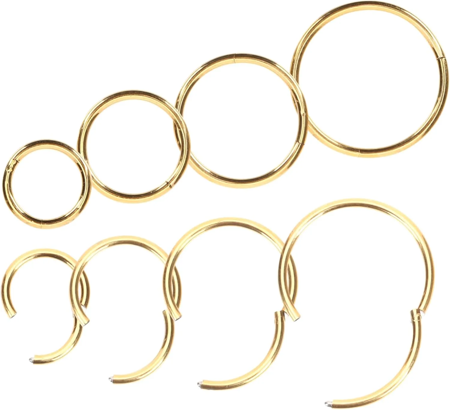 Stainless Steel Nose Rings Hoop Chain Set for Women Spiral Nose Ring Hoop Jewelry