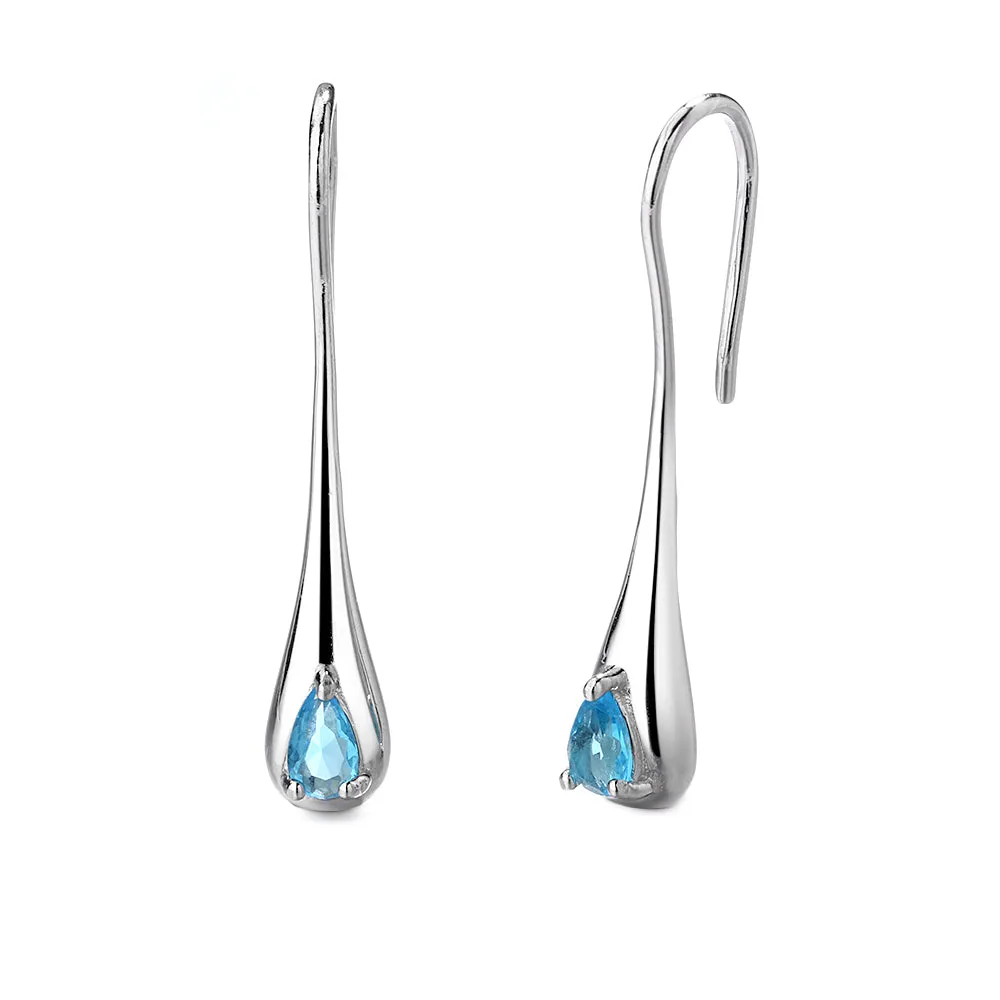 Sterling Silver Water Drop Earrings