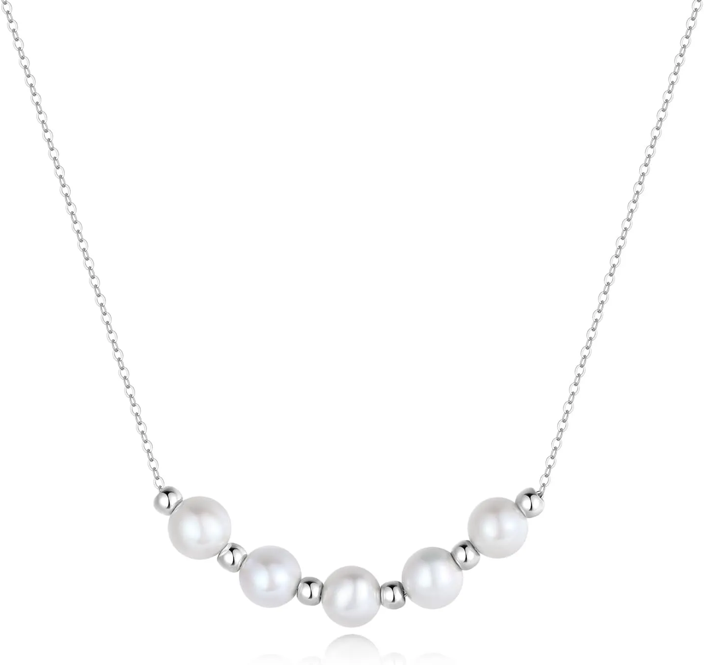 Stjarna Handmade Freshwater Pearl Necklace 6-7mm White Aurora Pearl Pendant 14K Gold Filled Necklaces for Women Jewelry Gift NP11J