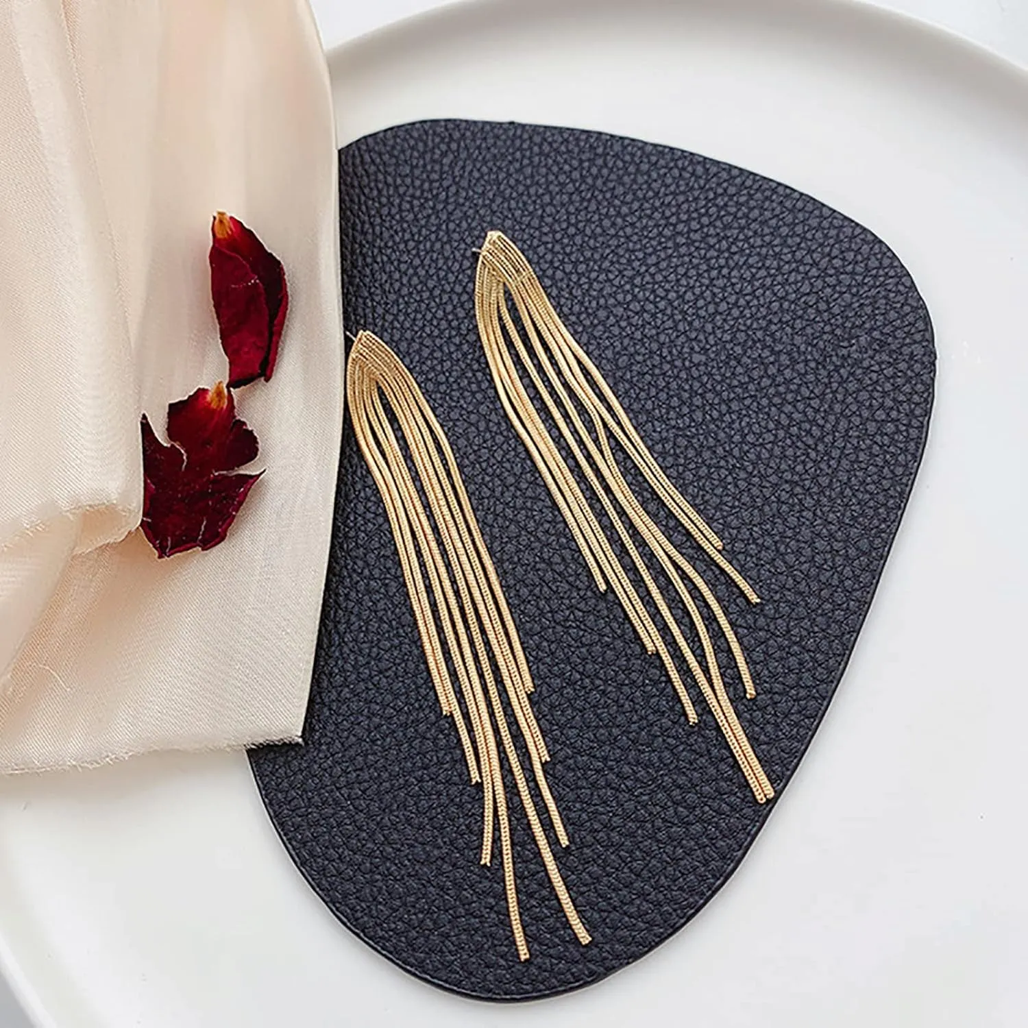 Tassel Earrings for Women Disco Chain Dangle Drop Earrings Wedding Bridesmaid Earrings for Party