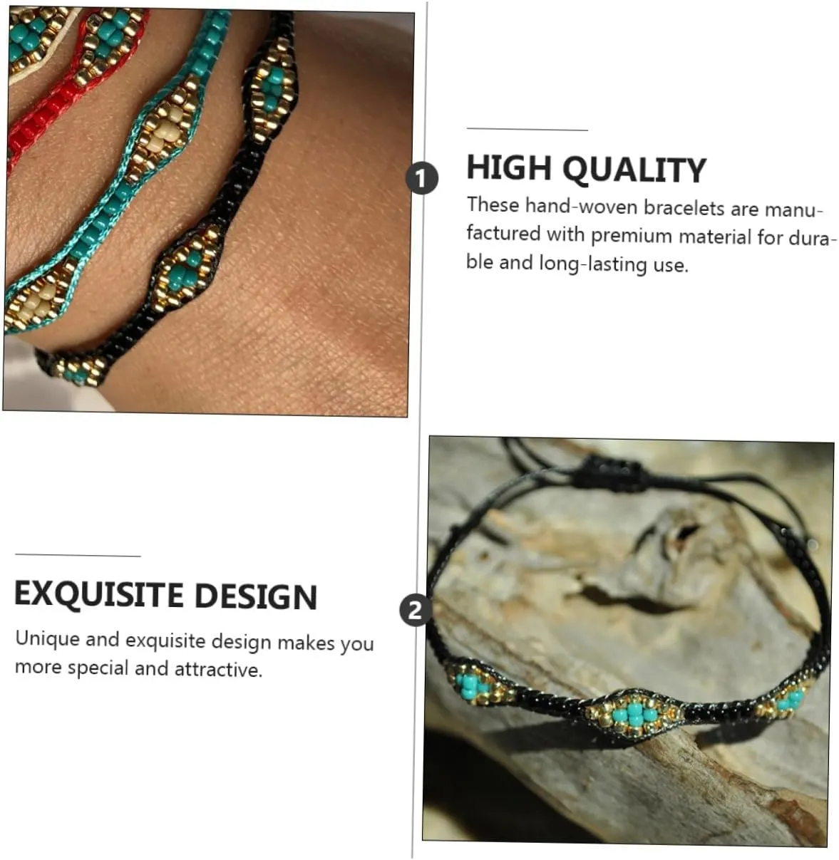 TENDYCOCO 1 PC Colorful Bead Bracelet Bracelets Colorful Bracelets for Women Fabric Wirstlet Women Bracelet Wrist