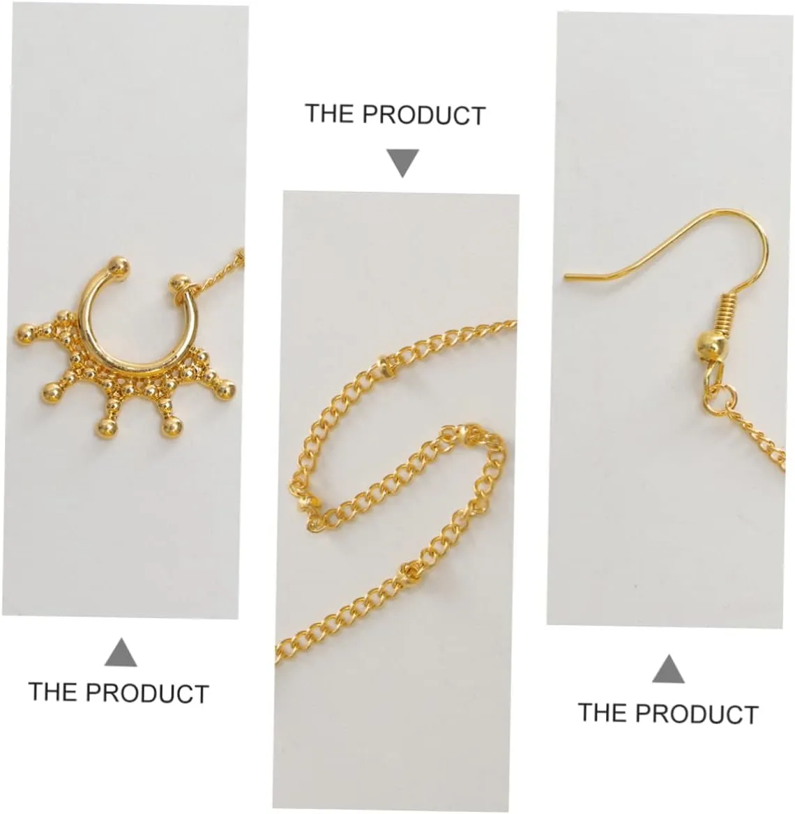 U Shaped Nose Chain Piercing Jewelry Elegant Metal Nose Ring for Parties Clubs and Dance Events Durable