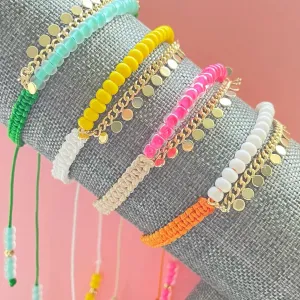 VALENTINA macramé beaded bracelets