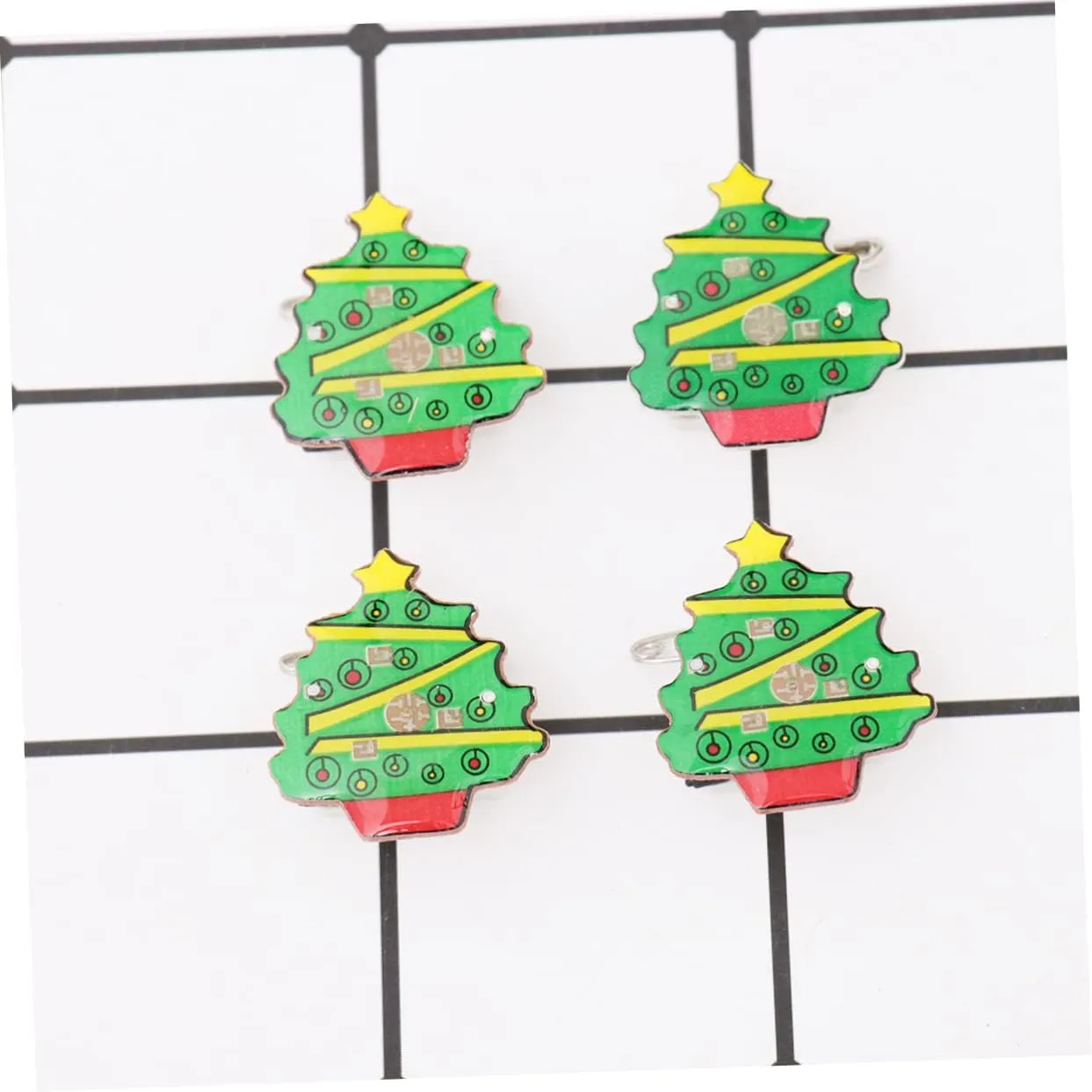 VANZACK Luminous Enamel Brooches Glitter Christmas Pins for Women Festive Decorations for Shirts Back and