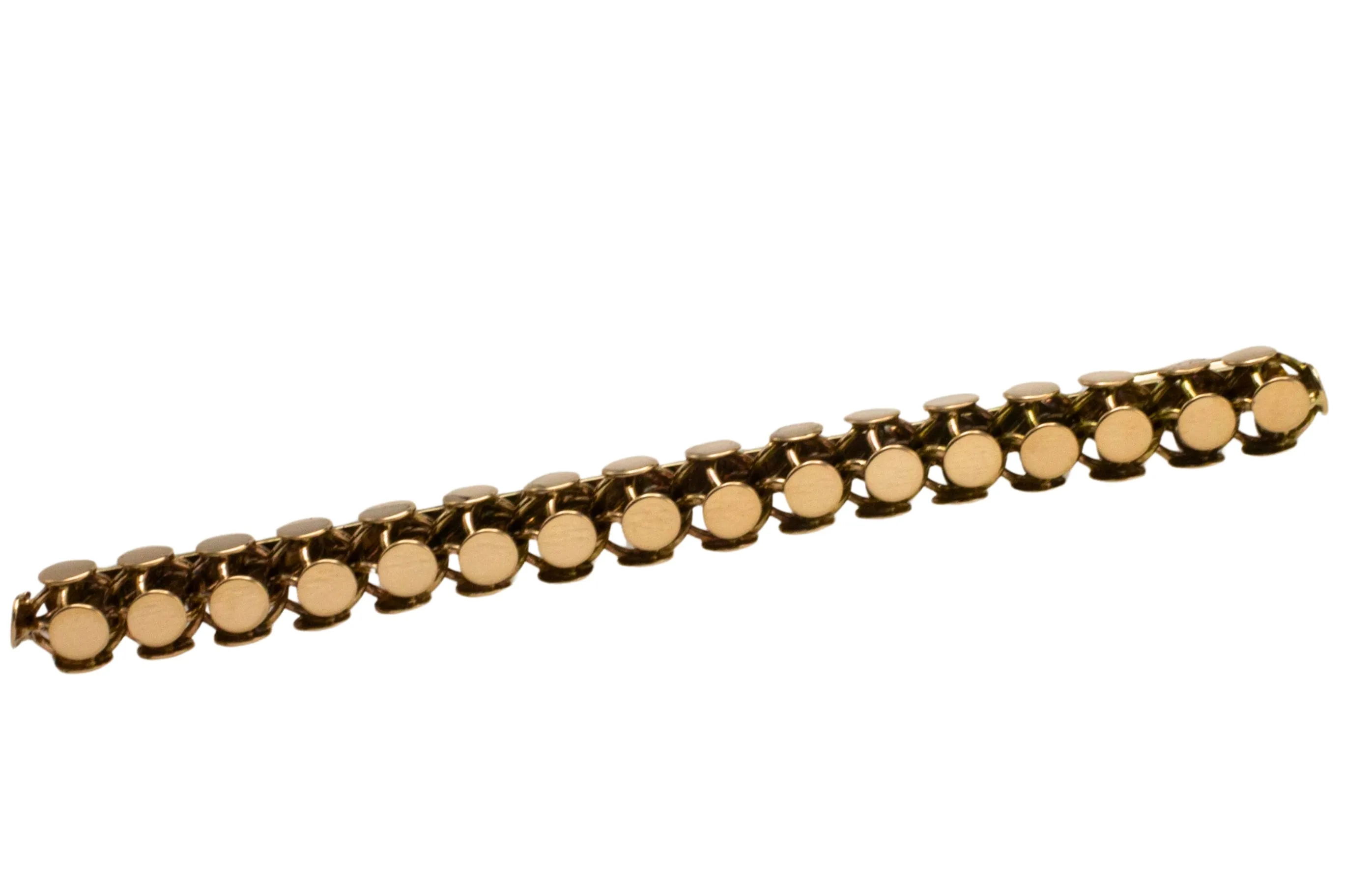 Vintage bar brooch in 14 carat gold