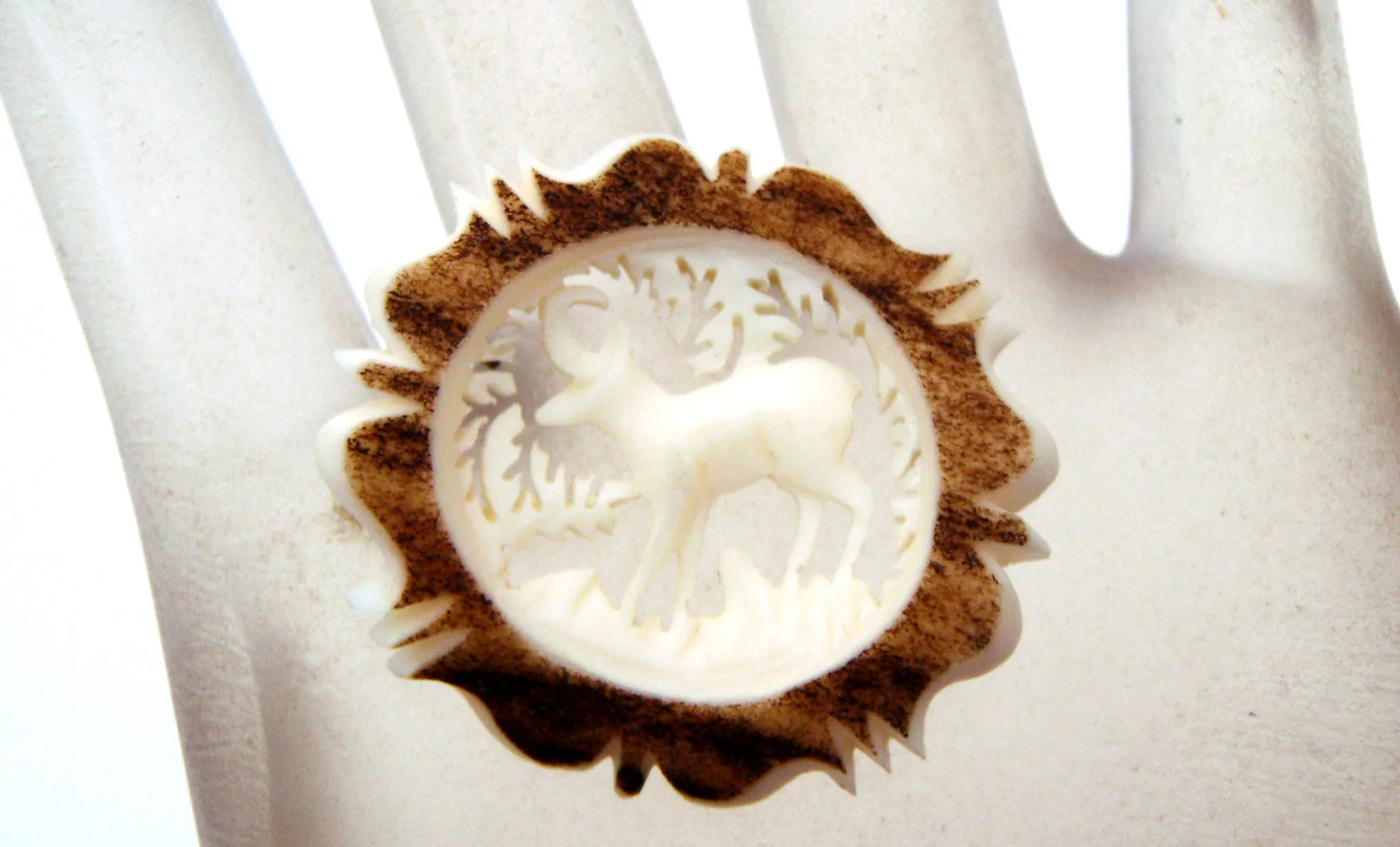 Vintage Deer Brooch Pin Hand Made Austria