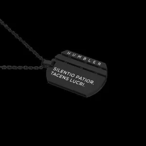 'Win In Silence' Dog Tag ( Black )